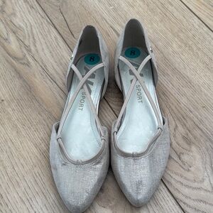 Sporto Women's Metallic Silver Flats